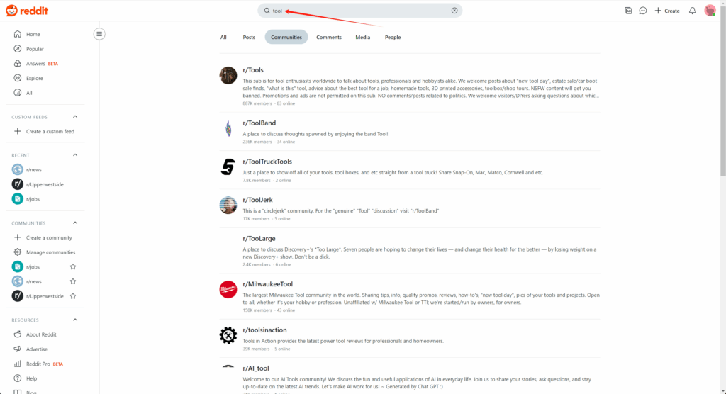 How to find subreddits on Reddit？