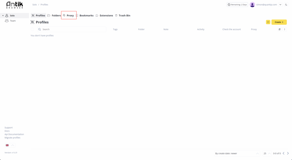 Antik Browser Solo screenshot