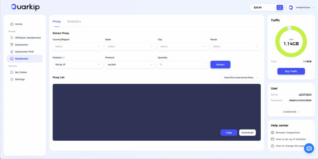 QuarkIP Shopee Residential Proxies