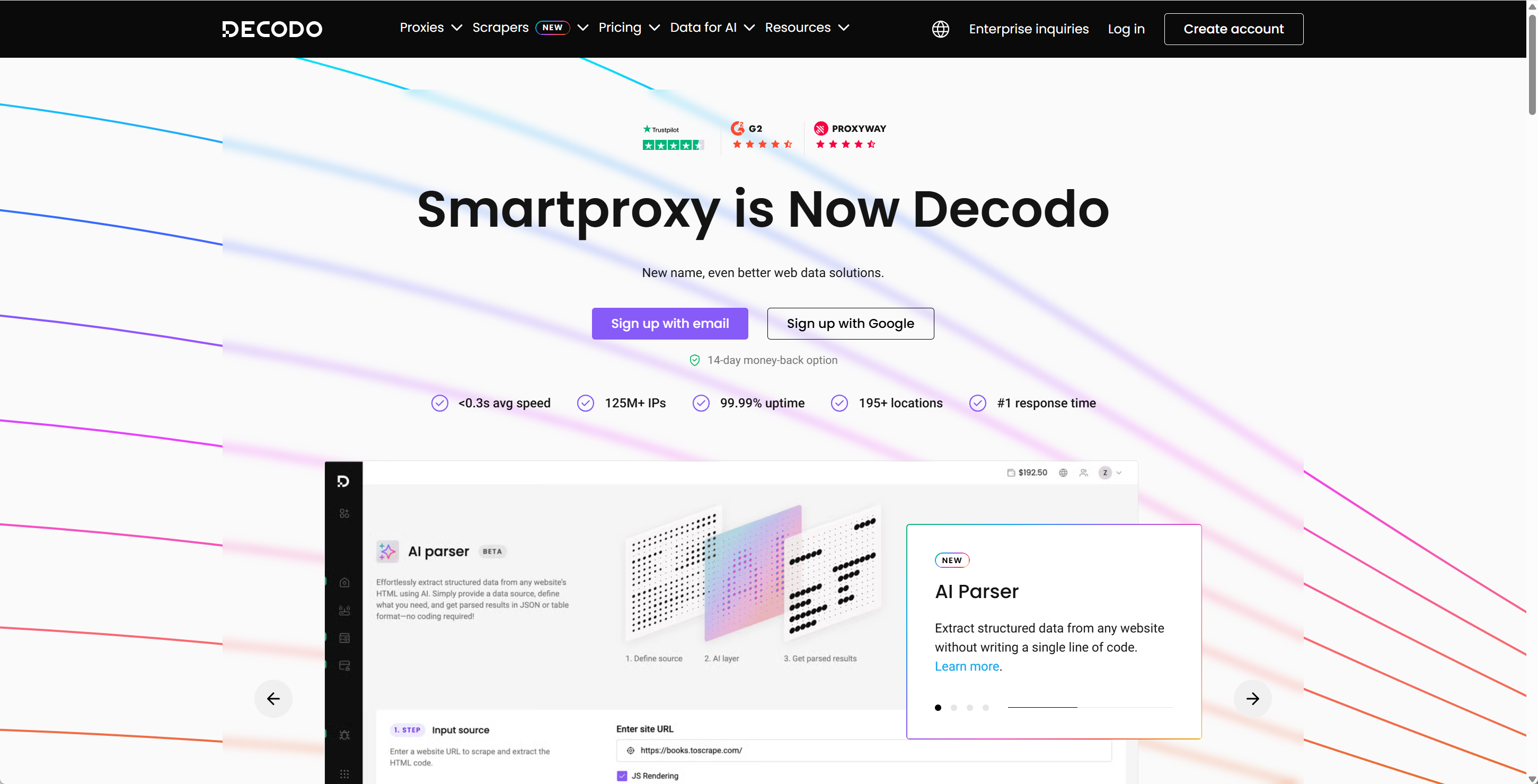 Bright data website