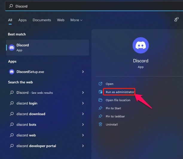 Run Discord as Administrator