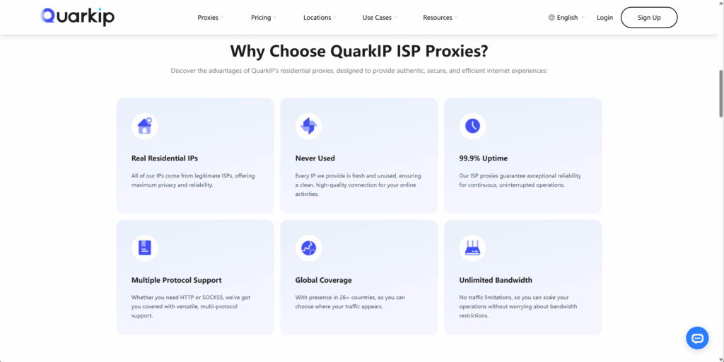 Why Choose QuarkIP ISP Proxies