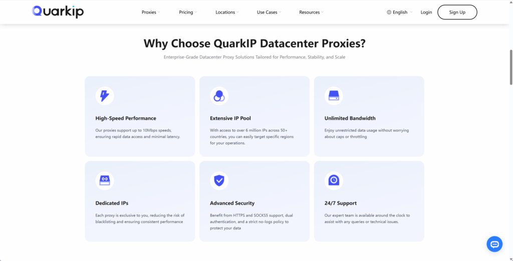 QuarkIP Datacenter Proxies