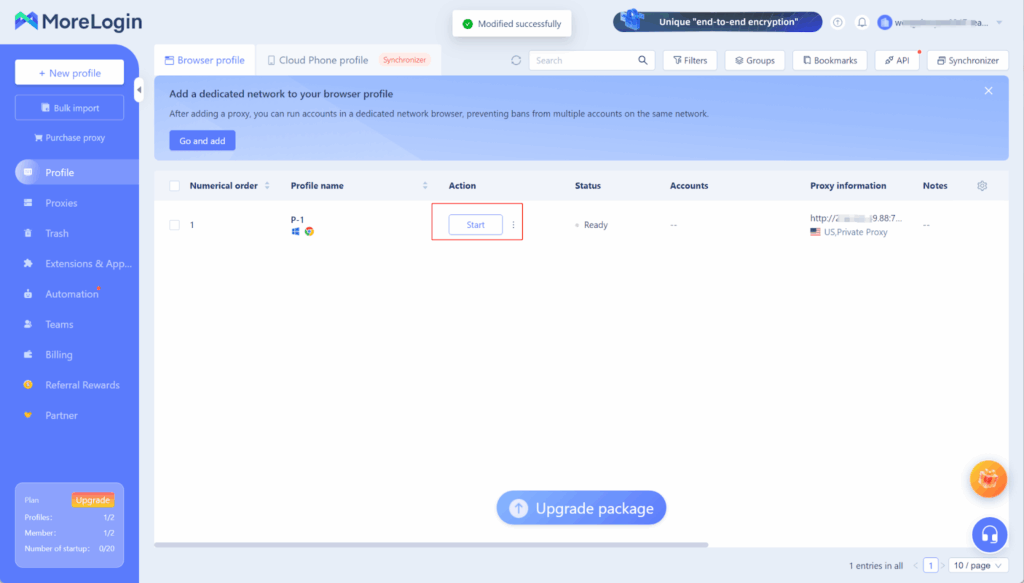 Assign Proxies to Accounts