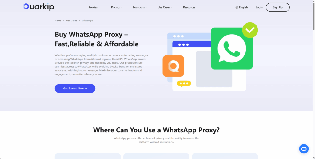 QuarkIP‘s WhatsApp Proxy