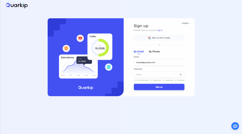 Create Your QuarkIP Account