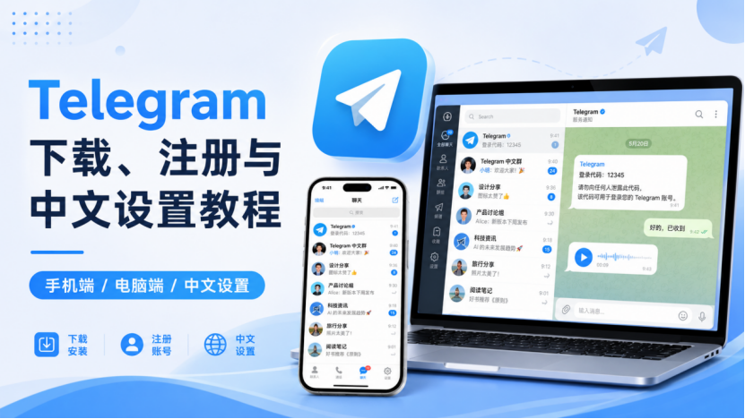 Telegram怎麼下載、註冊和設置中文？2026年完整入門教程